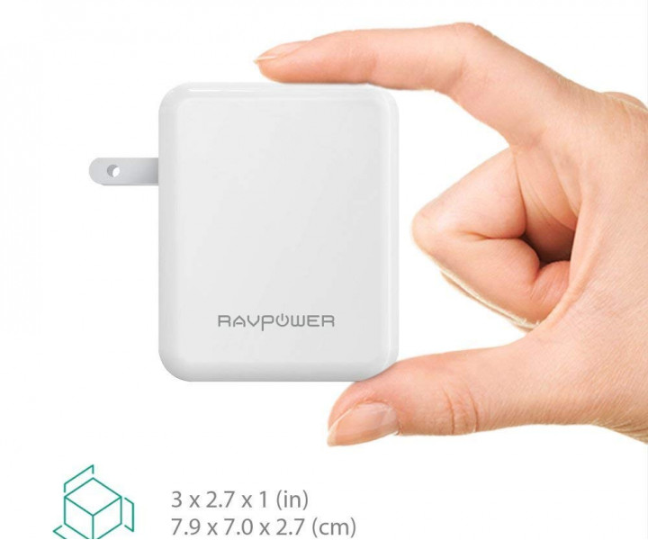 RAVPower USB 40W USB Plug Wall Charger White (RP-PC026WH)